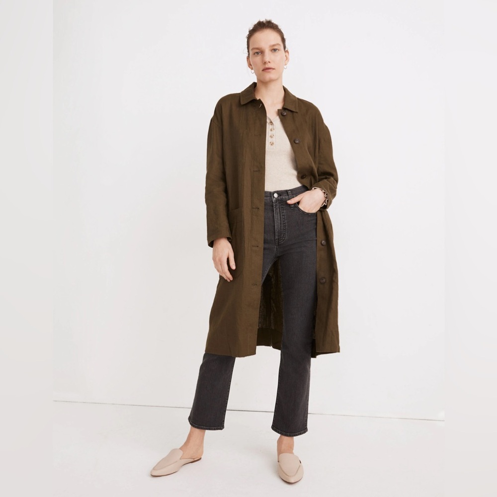 Madewell oversized linen duster NWT